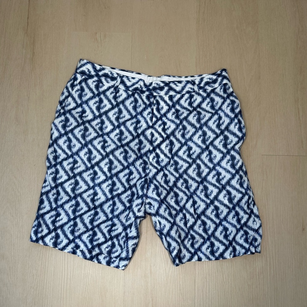 Fendi Navy & White Geometric Logo Men’s Swim Shorts